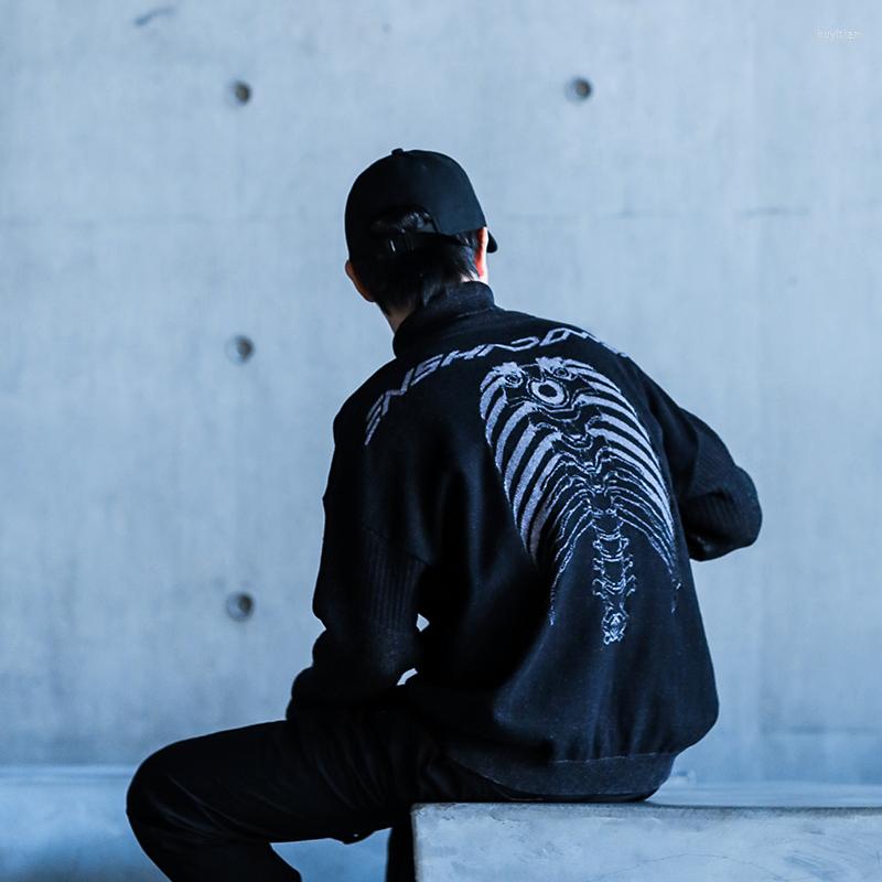 Men's Sweaters ENSHADOWER 19AW Men's Dark Pattern Mechanical Spine Skeleton Print Turtleneck Sweater, Black
Men's Sweaters ENSHADOWER 19AW Men's Dark Pattern Mechanical Spine Skeleton Print Turtleneck Sweater, Black