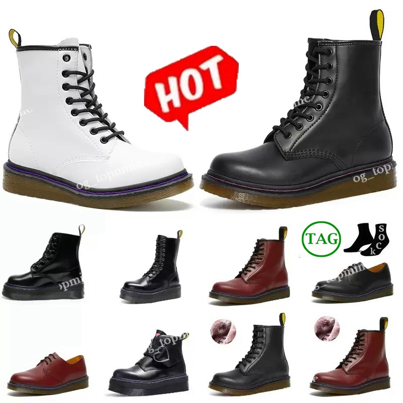 

1460 1461 Boots doc martens dr marten martin Designer Smooth Leather Oxford Winter Shoes Ankle Half Black White Mens Womans Fashion Platform Snow Booties