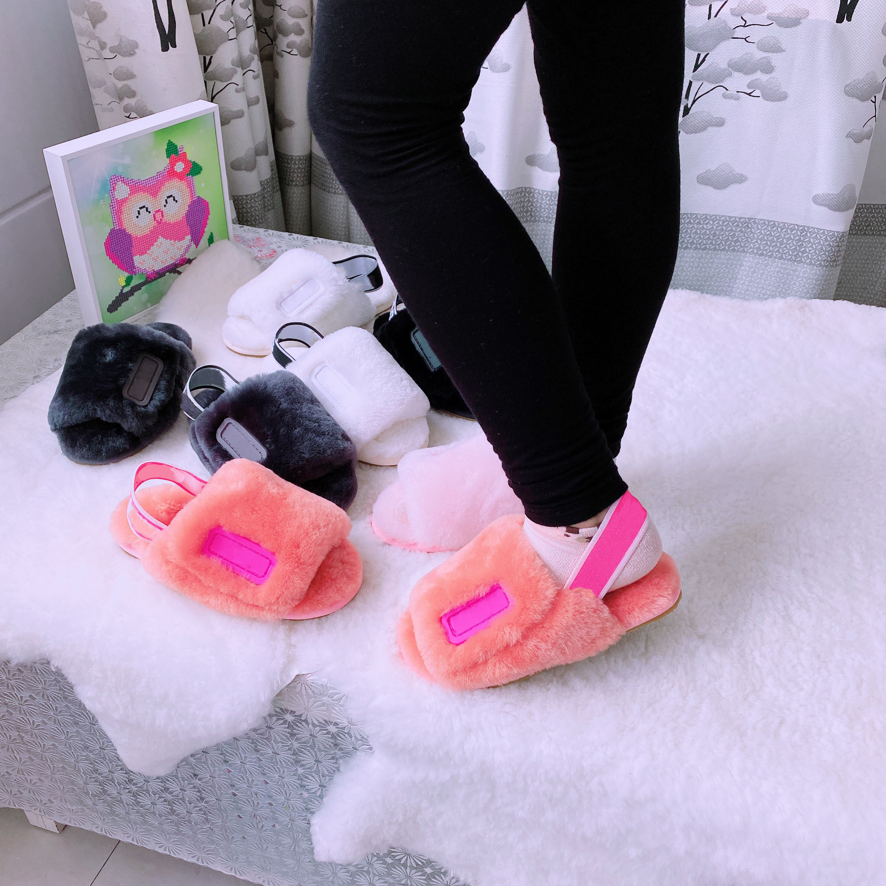 5Pair/UPS YEAH DISCO Slide Sandal fluff slippers infant kid toddler boy girl Australia fuzzy plush wool fur mule shearling winter shoes indoor shoes Quick delivery, Fill posatge
5Pair/UPS YEAH DISCO Slide Sandal fluff slippers infant kid toddler boy girl Australia fuzzy plush wool fur mule shearling winter shoes indoor shoes Quick delivery, Fill posatge