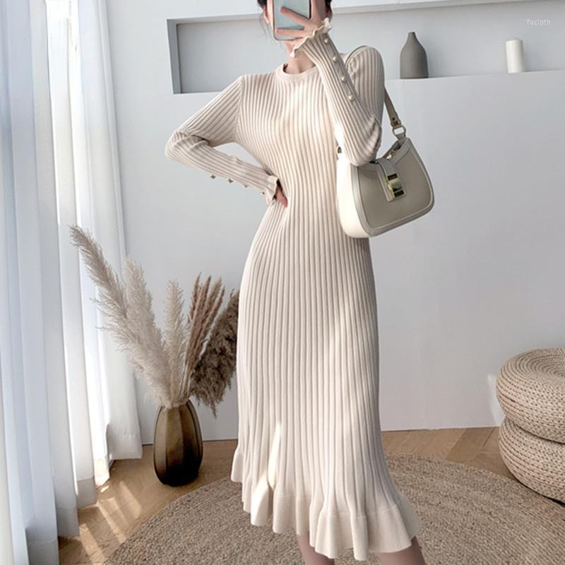 Casual Dresses 2022 Autumn Winter Long Knit Women Sweater Dress Fashion Pullover Midi Trumpet Mermaid, Picture color1
Casual Dresses 2022 Autumn Winter Long Knit Women Sweater Dress Fashion Pullover Midi Trumpet Mermaid, Picture color1