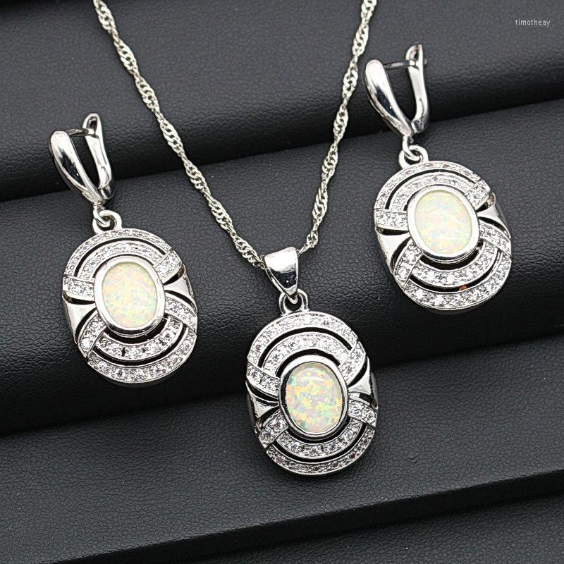 Necklace Earrings Set White Opal Silver Color For Women Australia Decorations Pendant Gift Box, Picture shown
Necklace Earrings Set White Opal Silver Color For Women Australia Decorations Pendant Gift Box, Picture shown