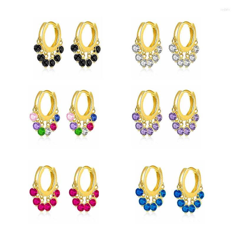 Hoop Earrings CCFJOYAS 925 Sterling Silver Luxury Zircon Charm Small Earring For Women Purple/White/Black Color Set Jewelry
Hoop Earrings CCFJOYAS 925 Sterling Silver Luxury Zircon Charm Small Earring For Women Purple/White/Black Color Set Jewelry