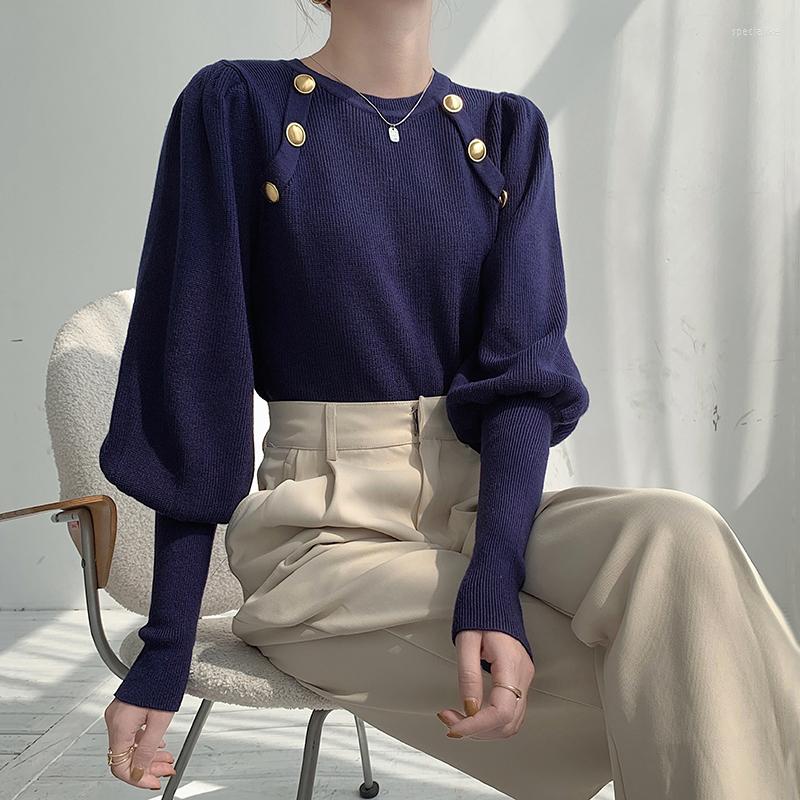 Women's Sweaters 2022 Fall Knitted Women Luxury Fashion Metal Buttons Knitwear Elegant Lantern Sleeve Knit Tops Elastic Comfy, Black
Women's Sweaters 2022 Fall Knitted Women Luxury Fashion Metal Buttons Knitwear Elegant Lantern Sleeve Knit Tops Elastic Comfy, Black