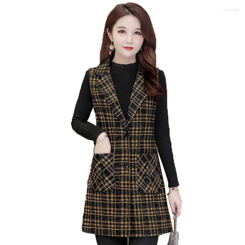 Women's Vests Plaid Vest For Women Sleeveless Jacket Coat Long Blazer Formal Work Ladies Office Vintage Slim Suit Waistcoat Female 5XL, Gary 63
Women's Vests Plaid Vest For Women Sleeveless Jacket Coat Long Blazer Formal Work Ladies Office Vintage Slim Suit Waistcoat Female 5XL, Gary 63