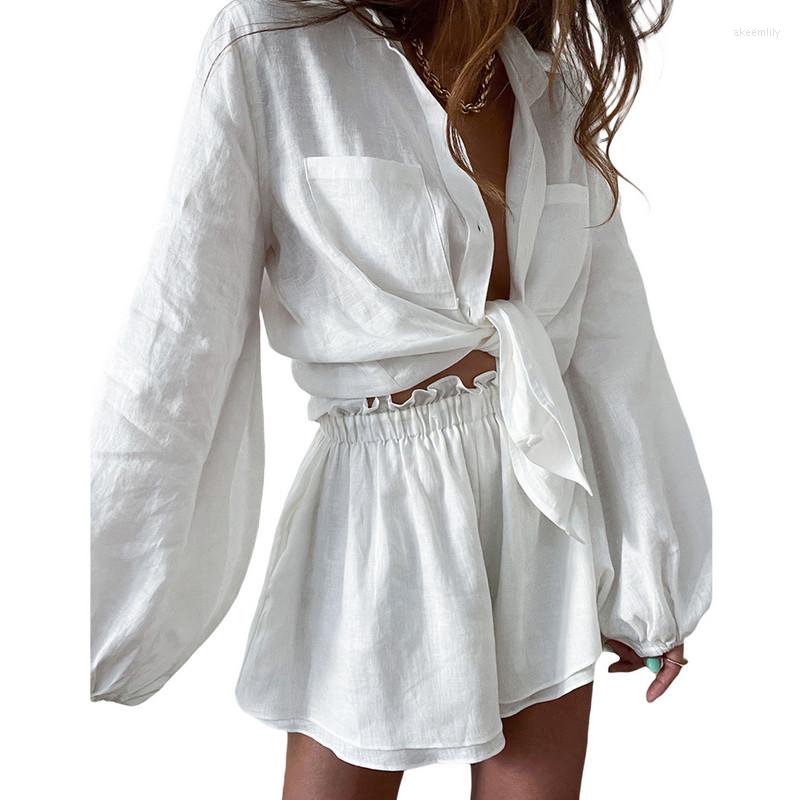 Women' Tracksuits Two Piece Sets Women Outfits Fall Clothing 2022 Lapel Neck Long Sleeve Shirt Matching Double Layer Elastic High Waist
Women' Tracksuits Two Piece Sets Women Outfits Fall Clothing 2022 Lapel Neck Long Sleeve Shirt Matching Double Layer Elastic High Waist