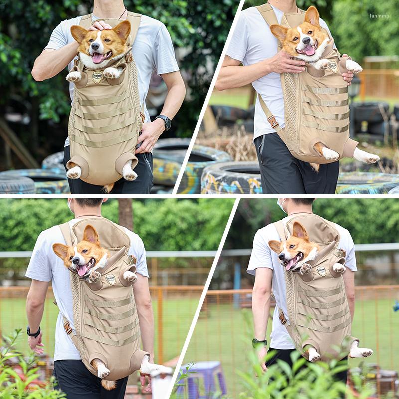 2025 new Dog Car Seat Covers Backpack For Small Medium Dogs Hands Free Tactical Outdoor Pet Frontpack Soft Breathable Safety Travel Carrier