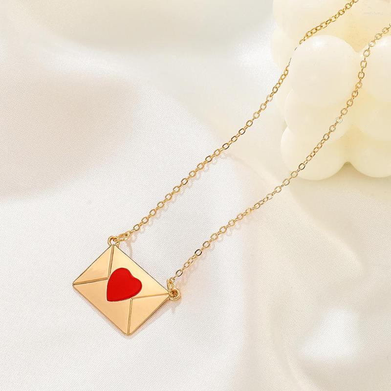 Pendant Necklaces Sheishow Trendy Simple Drop Glaze Love Envelope Necklace For Women Heart Letter Clavicle Chain Girl Choker Collar
Pendant Necklaces Sheishow Trendy Simple Drop Glaze Love Envelope Necklace For Women Heart Letter Clavicle Chain Girl Choker Collar