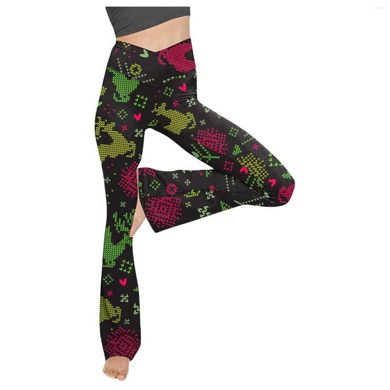 Women' Leggings Women Christmas Print Yoga Pants Boot Cut High Waist Workout Elastic No-see Through Flare Tummy Control, Red 
Women' Leggings Women Christmas Print Yoga Pants Boot Cut High Waist Workout Elastic No-see Through Flare Tummy Control, Red