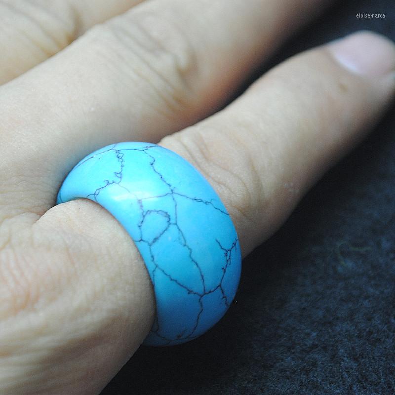 Wedding Rings 2PC Nature Blue Turquoise For Womens Fashion Party Wearring Or Weddings Simple Jewelry Inner Hole 20MM Diameters
Wedding Rings 2PC Nature Blue Turquoise For Womens Fashion Party Wearring Or Weddings Simple Jewelry Inner Hole 20MM Diameters