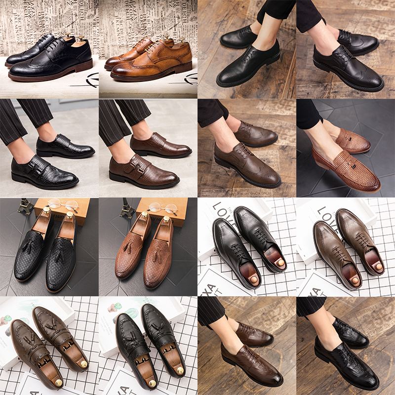 Luxury brogue oxford pointed toe leather shoes lace up buckle tassel woven pattern high end men's fashion formal casual leather shoes plus sizes, 18602 brown
Luxury brogue oxford pointed toe leather shoes lace up buckle tassel woven pattern high end men's fashion formal casual leather shoes plus sizes, 18602 brown