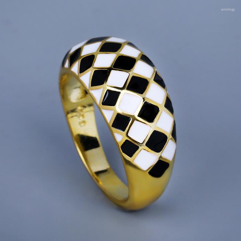 Cluster Rings Women's For Ring Black And White Fashion Checkerboard Handmade Enamel Party Jewelry Engagement Wedding
Cluster Rings Women's For Ring Black And White Fashion Checkerboard Handmade Enamel Party Jewelry Engagement Wedding