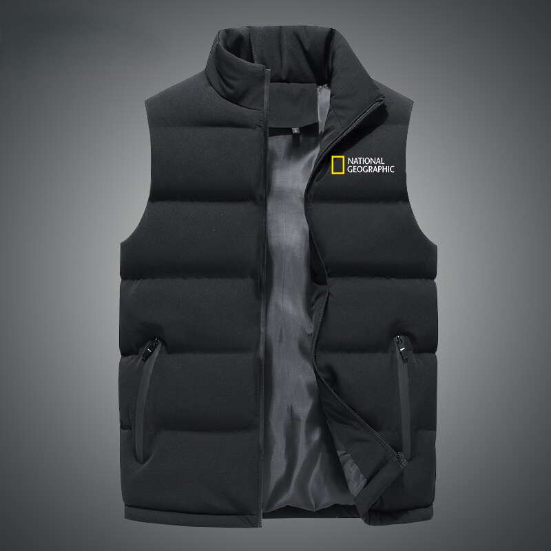 Mens Vests Mens Stand Collar Jacket Zipper Sleeveless Casual Vest Autumn Winter 221010