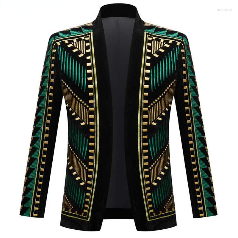 Men's Suits Luxury African Embroidery Cardigan Blazer Jacket Men Shawl Lapel Slim Fit Striped Suit Jacktes Male Party Prom Wedding Costumes, Pattern 3
Men's Suits Luxury African Embroidery Cardigan Blazer Jacket Men Shawl Lapel Slim Fit Striped Suit Jacktes Male Party Prom Wedding Costumes, Pattern 3