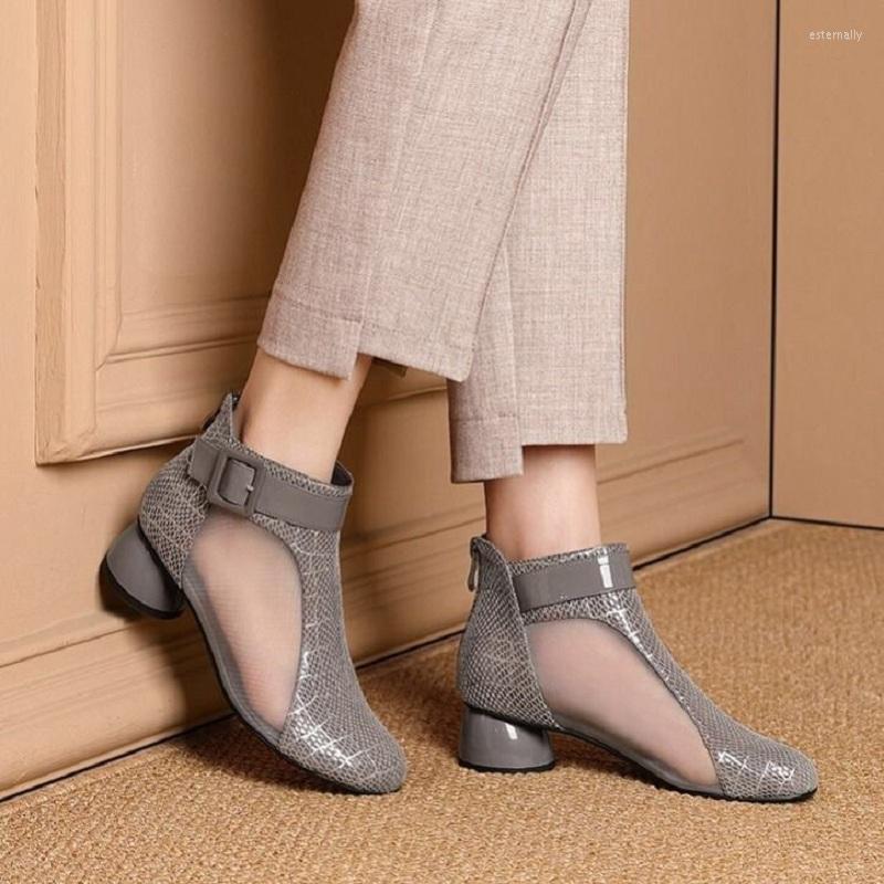 Dress Shoes Net Boots Fashion Hollow Thick Heel Women's Middle Baotou High-top Summer Roman Mesh Gauze, Gray
Dress Shoes Net Boots Fashion Hollow Thick Heel Women's Middle Baotou High-top Summer Roman Mesh Gauze, Gray