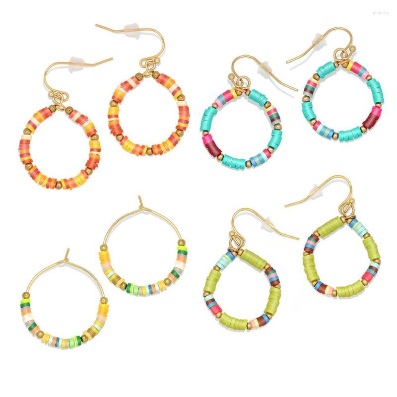Hoop Earrings Boho Multicolor Fimo Polymer Clay Heishi Beads Earings Women Girl Orange Blue 3mm Bead Light Color Summer Surfer Jewelry
Hoop Earrings Boho Multicolor Fimo Polymer Clay Heishi Beads Earings Women Girl Orange Blue 3mm Bead Light Color Summer Surfer Jewelry
