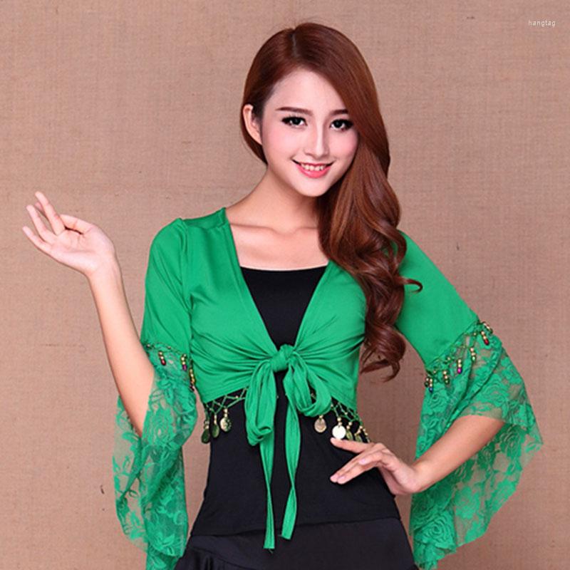 Stage Wear Belly Dance Costumes Fashion Clothing Trumpet Sleeve Clothes Top Lace Long-Sleeve, Black
Stage Wear Belly Dance Costumes Fashion Clothing Trumpet Sleeve Clothes Top Lace Long-Sleeve, Black