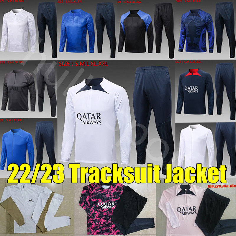 22/23 Psgs MBAPPE Soccer Tracksuits Set HAKIMI SERGIO RAMOS Maillots de football jacket 2022 2023 MARQUINHOS VERRATTI jogging Survetement Training Adult Kids suit, B554# 2223bali
22/23 Psgs MBAPPE Soccer Tracksuits Set HAKIMI SERGIO RAMOS Maillots de football jacket 2022 2023 MARQUINHOS VERRATTI jogging Survetement Training Adult Kids suit, B554# 2223bali