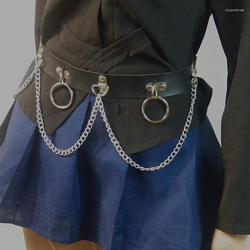 Belts Harajuku Unisex Men Women Wide Waist PU Circle Punk Gothic Chain Link Metal Strap Fashion Black O-ring Belt
Belts Harajuku Unisex Men Women Wide Waist PU Circle Punk Gothic Chain Link Metal Strap Fashion Black O-ring Belt