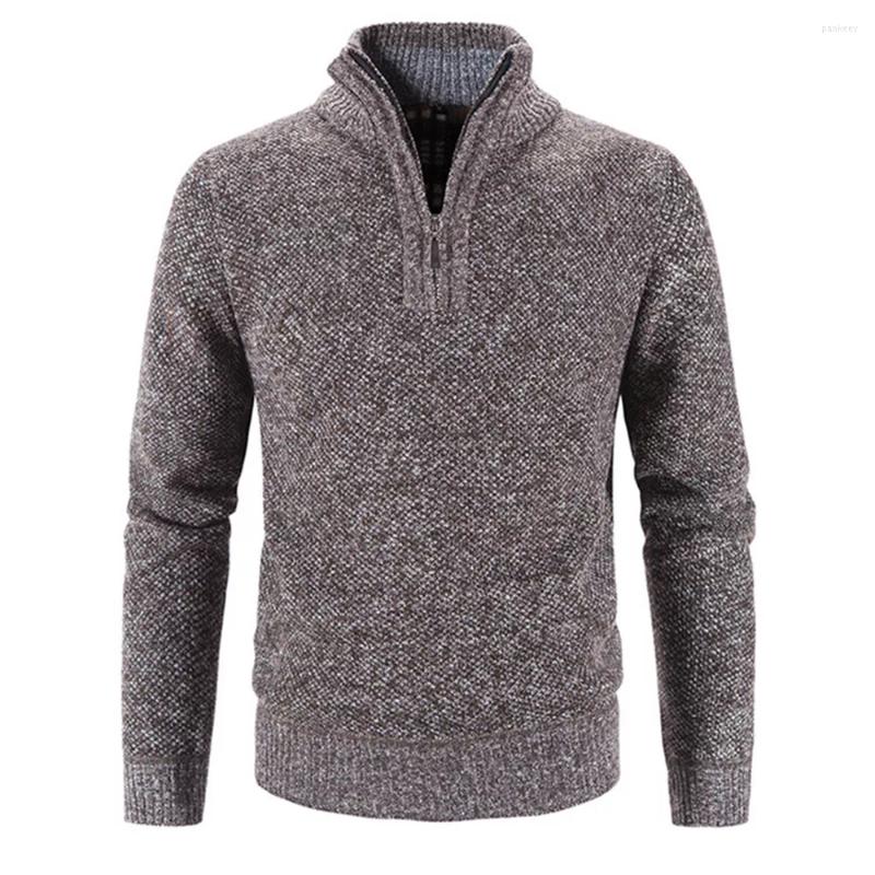 Men's Sweaters Men's Fleece Thicker Sweater Half Zipper Turtleneck Warm Pullover Quality Male Slim Knitted Wool For Spring, Brown
Men's Sweaters Men's Fleece Thicker Sweater Half Zipper Turtleneck Warm Pullover Quality Male Slim Knitted Wool For Spring, Brown