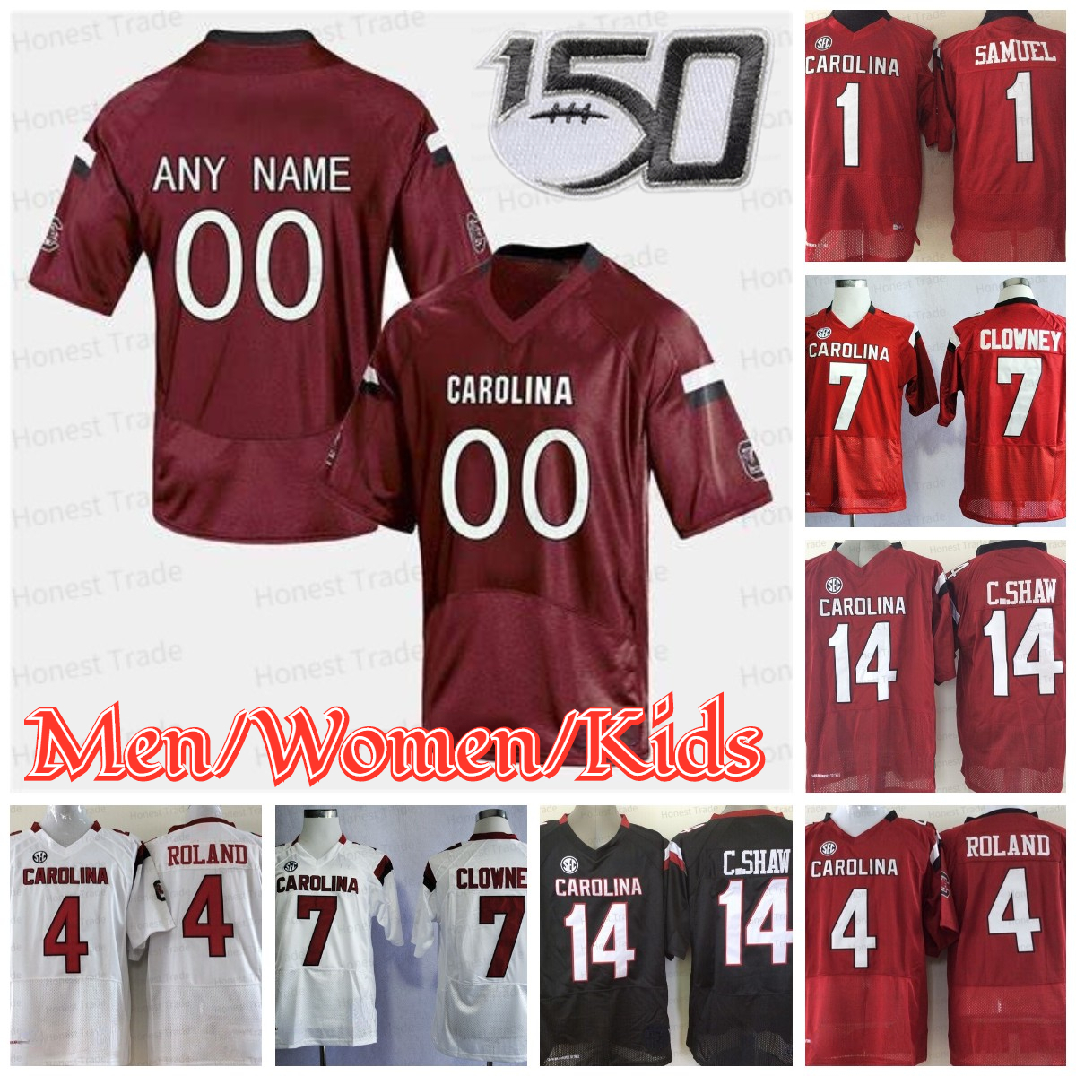 American College Football Wear Custom South Carolina Football Jersey 7 Jadeveon Clowney 1 Deebo Samuel 14 Connor Shaw 21 Marcus Lattimore 4 Shaq Roland NCAA College R, White jersey
American College Football Wear Custom South Carolina Football Jersey 7 Jadeveon Clowney 1 Deebo Samuel 14 Connor Shaw 21 Marcus Lattimore 4 Shaq Roland NCAA College R, White jersey