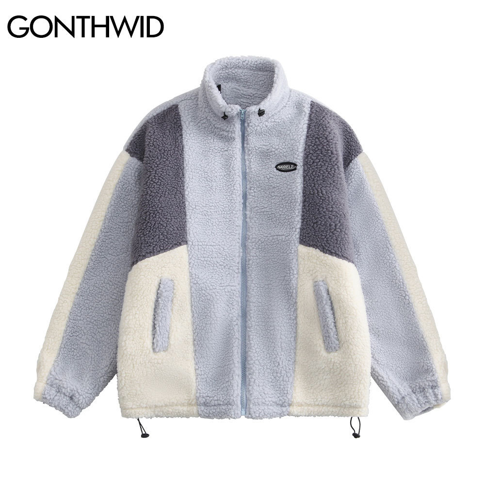 Men's Down Parkas Hip Hop Fleece Winter Parka Jacket Streetwear Color Block Patchwork Cotton Thick Warm Varsity Fuzzy Coat Harajuku Jackets 221010, Black
Men's Down Parkas Hip Hop Fleece Winter Parka Jacket Streetwear Color Block Patchwork Cotton Thick Warm Varsity Fuzzy Coat Harajuku Jackets 221010, Black