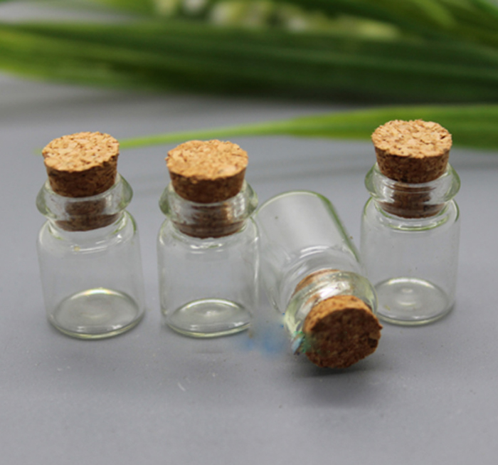 Transparent Glass Drifting Bottle DIY Cork Stopper 0.5ml 1ml 2ml 3ml 4ml 5ml 6ml 7ml 10ml 15ml 20ml - view 7
