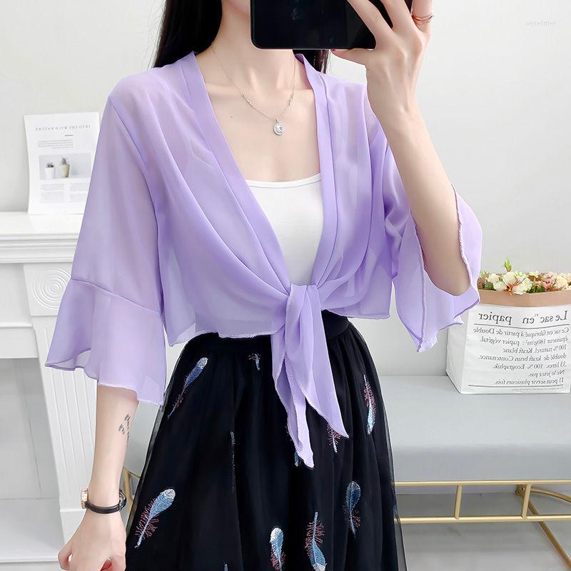 Women's Blouses Women 2022 Summer Sun Protection Shirt Chiffon Shirts Female Loose Casual Blouse Tied Waist Elegant Sunscreen I20, White
Women's Blouses Women 2022 Summer Sun Protection Shirt Chiffon Shirts Female Loose Casual Blouse Tied Waist Elegant Sunscreen I20, White