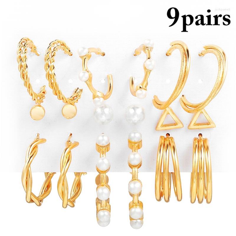 Hoop Earrings Fashion Pearl Set For Women Geometirc Gold Color Metal Circle Brincos 2022 Trendy Jewelry Gift
Hoop Earrings Fashion Pearl Set For Women Geometirc Gold Color Metal Circle Brincos 2022 Trendy Jewelry Gift