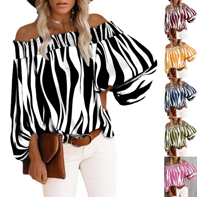 Women' Blouses Loose T-shirts Women Long Sleeve Off-shoulder Slash Neck Tops Woman Pullovers Female Cloth Striped Sexy Oversized Blouse
Women' Blouses Loose T-shirts Women Long Sleeve Off-shoulder Slash Neck Tops Woman Pullovers Female Cloth Striped Sexy Oversized Blouse