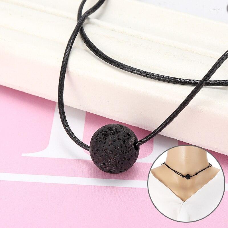 Pendant Necklaces Lava Rock Stone Choker Vintage Essential Oil Diffuser Necklace Punk Unisex Leather Rope Chain Jewelry Gift
Pendant Necklaces Lava Rock Stone Choker Vintage Essential Oil Diffuser Necklace Punk Unisex Leather Rope Chain Jewelry Gift