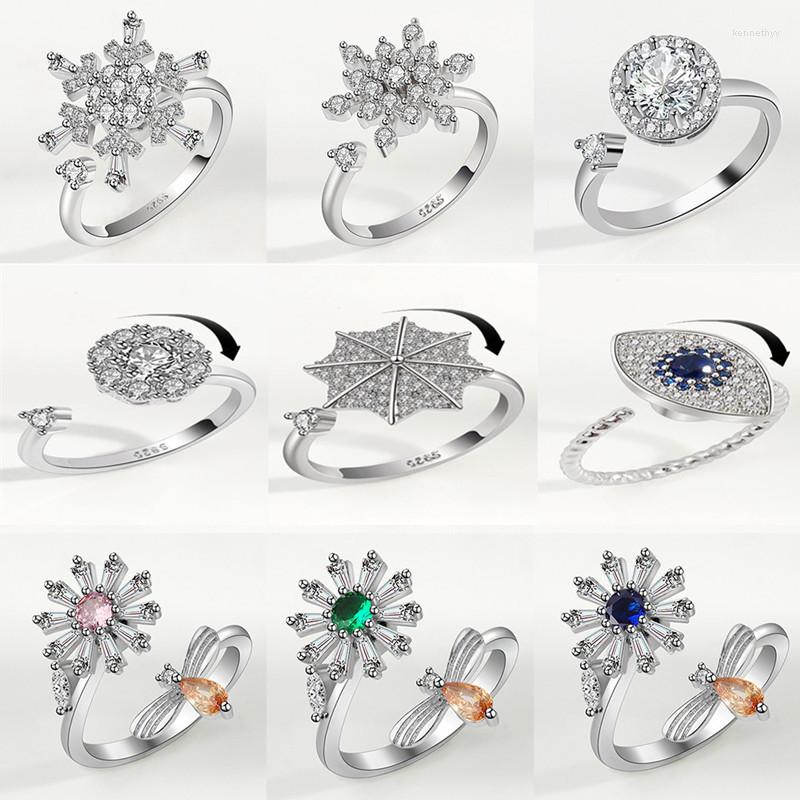 Wedding Rings Vintage Snowflake Rotatable Anti Stress Ring Opening Fidget Anxiety Rotate Freely Spinner For Women Girls Jewelry
Wedding Rings Vintage Snowflake Rotatable Anti Stress Ring Opening Fidget Anxiety Rotate Freely Spinner For Women Girls Jewelry
