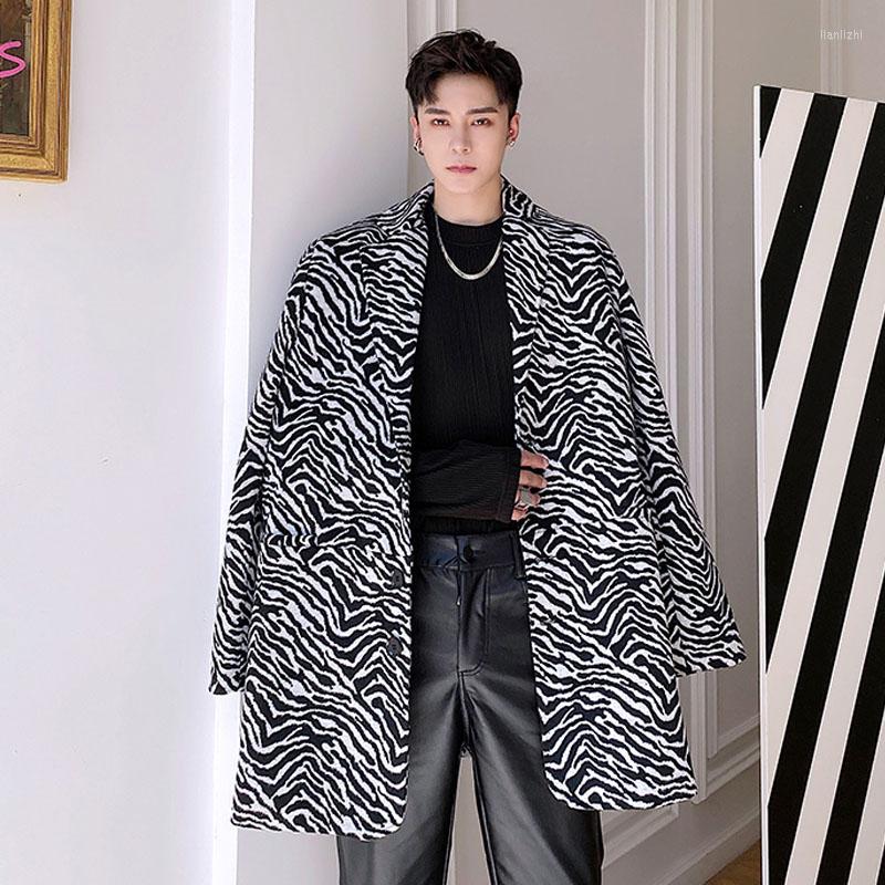 Men's Wool Men Zebra Pattern Woolen Thicken Long Suit Coat Male Streetwear Vintage Fashion Jacket Outerwear Stage Clothing, 9976
Men's Wool Men Zebra Pattern Woolen Thicken Long Suit Coat Male Streetwear Vintage Fashion Jacket Outerwear Stage Clothing, 9976
