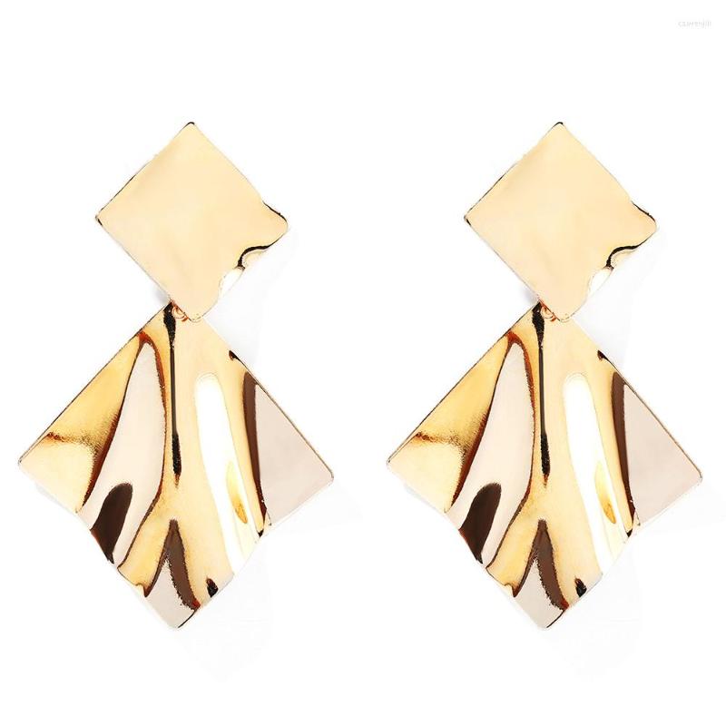 Dangle Earrings WYBU Golden Rhombus Double Metal Sheet Drop Earring For Women Wave Statement Jewelry Birthday Gift
Dangle Earrings WYBU Golden Rhombus Double Metal Sheet Drop Earring For Women Wave Statement Jewelry Birthday Gift