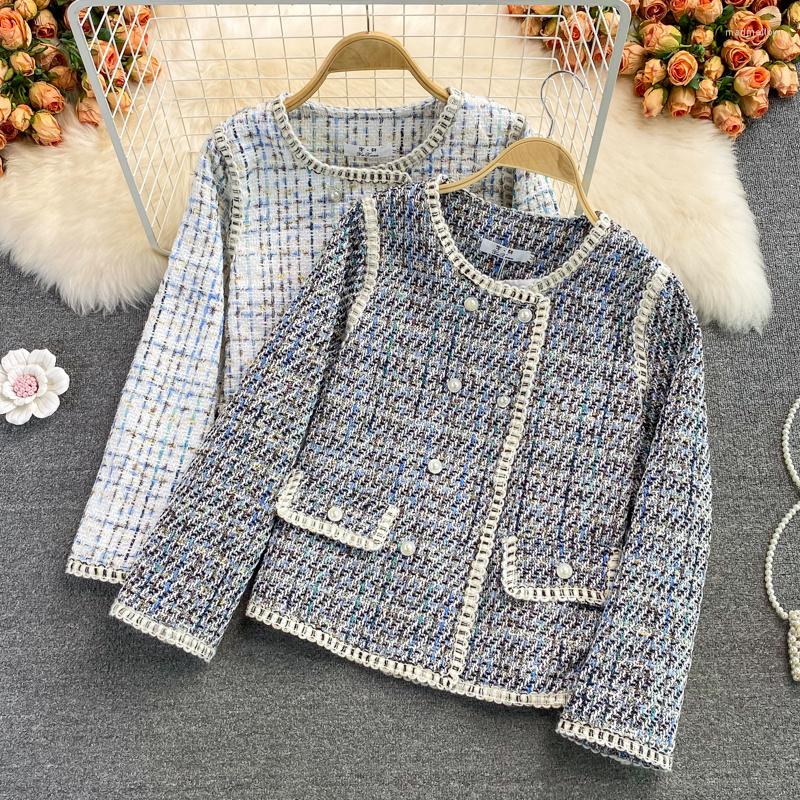 Women's Jackets Autumn Retro Light Luxury Small Fragrant Wind Jacket Tweed Plaid Female Loose Long-sleeved Intellectual Feminine Blouse, Black
Women's Jackets Autumn Retro Light Luxury Small Fragrant Wind Jacket Tweed Plaid Female Loose Long-sleeved Intellectual Feminine Blouse, Black