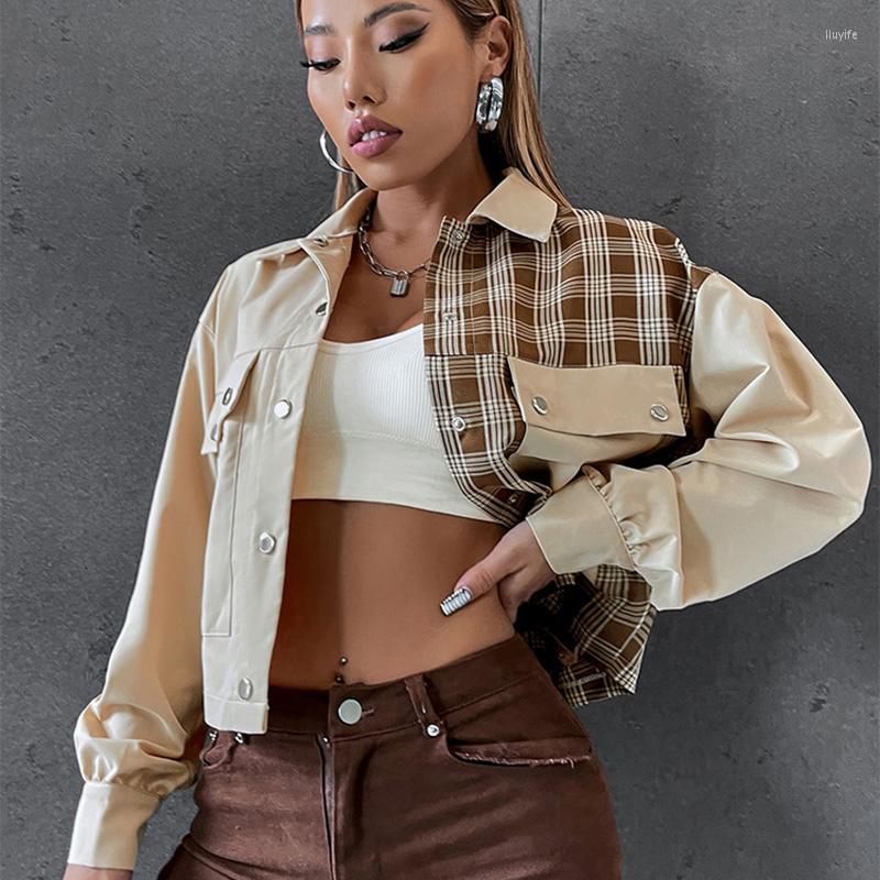 Women' Jackets Autumn Button Coats Women Khaki Plaid Jacket Woman Short Checkered Female Streetwear Overshirt 2022 Blazer
Women' Jackets Autumn Button Coats Women Khaki Plaid Jacket Woman Short Checkered Female Streetwear Overshirt 2022 Blazer