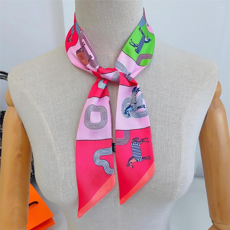 Scarves Design Small Silk Scarf Women Horse Print Turban Headband Fashion Women's Bag Ribbon Foulard Headscarf
Scarves Design Small Silk Scarf Women Horse Print Turban Headband Fashion Women's Bag Ribbon Foulard Headscarf