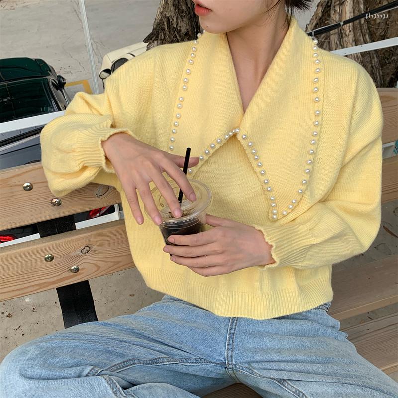 Women's Sweaters Fashion Sweet Doll Neck Sweater Women Korean Pure Color Cute Kawaii Pullover Knitwear Female Pearl Puff Sleeve Knitted Lady, Green
Women's Sweaters Fashion Sweet Doll Neck Sweater Women Korean Pure Color Cute Kawaii Pullover Knitwear Female Pearl Puff Sleeve Knitted Lady, Green