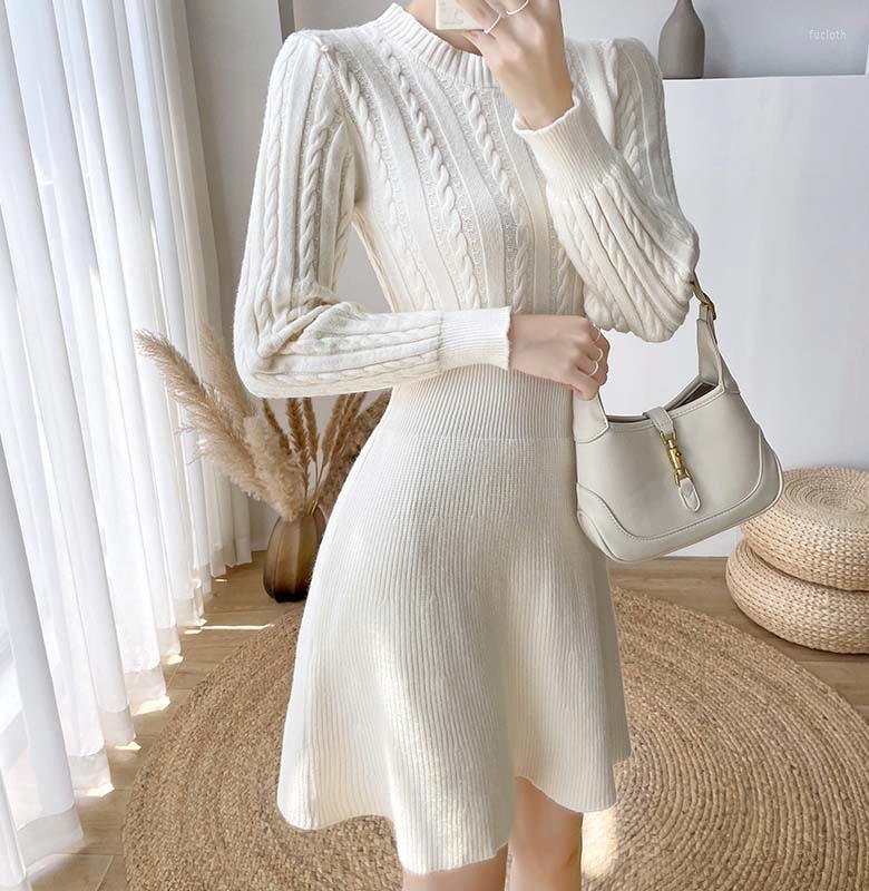 Casual Dresses Solid O-neck Women Full Sleeve Sweater Dress White Slim A-line Knitted Korean Female Knee Vestidos, Black
Casual Dresses Solid O-neck Women Full Sleeve Sweater Dress White Slim A-line Knitted Korean Female Knee Vestidos, Black