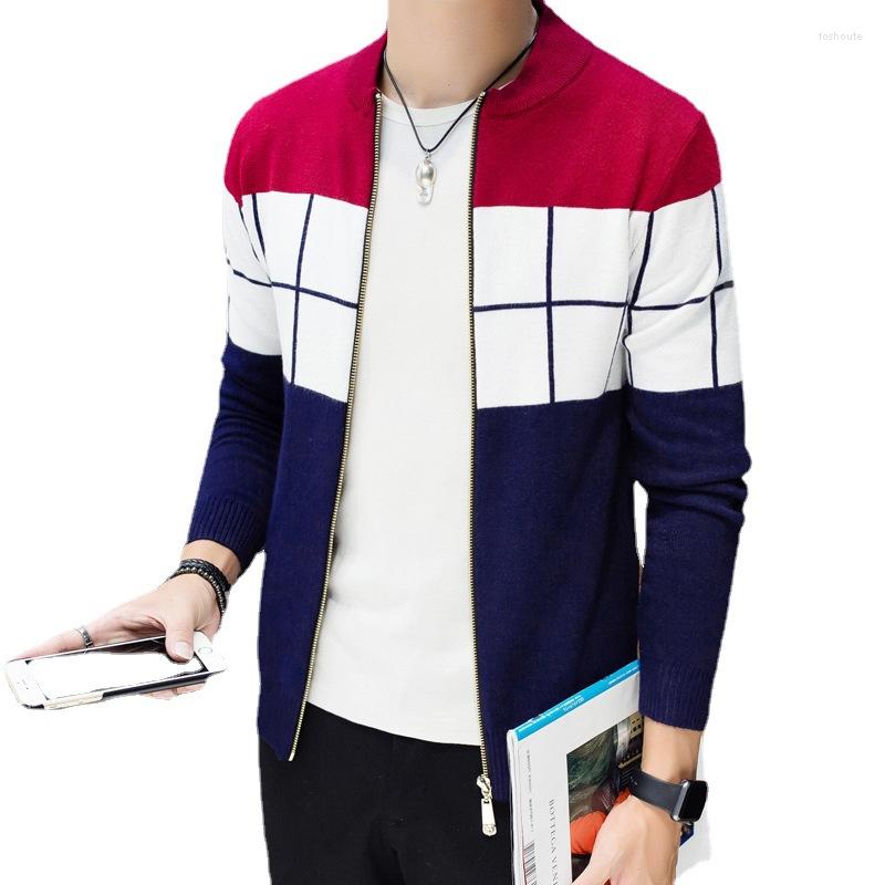 Men's Sweaters 2022 Men 'S Autumn Plaid Jacquard Color Matching Zipper Cardigan Sweater Teenagers Stand Collar Casual Handsome, Gray dark blue
Men's Sweaters 2022 Men 'S Autumn Plaid Jacquard Color Matching Zipper Cardigan Sweater Teenagers Stand Collar Casual Handsome, Gray dark blue