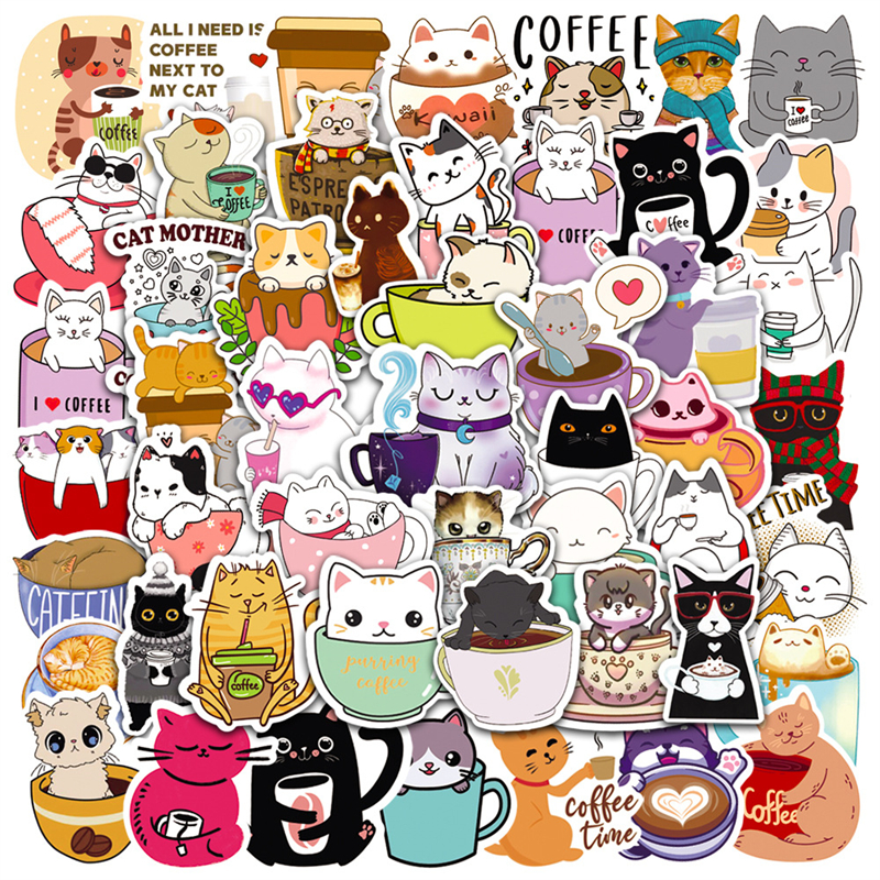 Cat and Coffee Stickers 50 PCS Vinyl Waterproof Drink Sticker for Laptop Bumper Skateboard Water Bottles Computer Phone Cup Gifts, Multi colors
Cat and Coffee Stickers 50 PCS Vinyl Waterproof Drink Sticker for Laptop Bumper Skateboard Water Bottles Computer Phone Cup Gifts, Multi colors