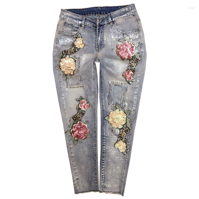 Women's Jeans Spring Autumn Women Fashion 3D Flower Stretch Casual Slim Pencil Denim Beading Elastic Skinny -31, Jeans 1
Women's Jeans Spring Autumn Women Fashion 3D Flower Stretch Casual Slim Pencil Denim Beading Elastic Skinny -31, Jeans 1