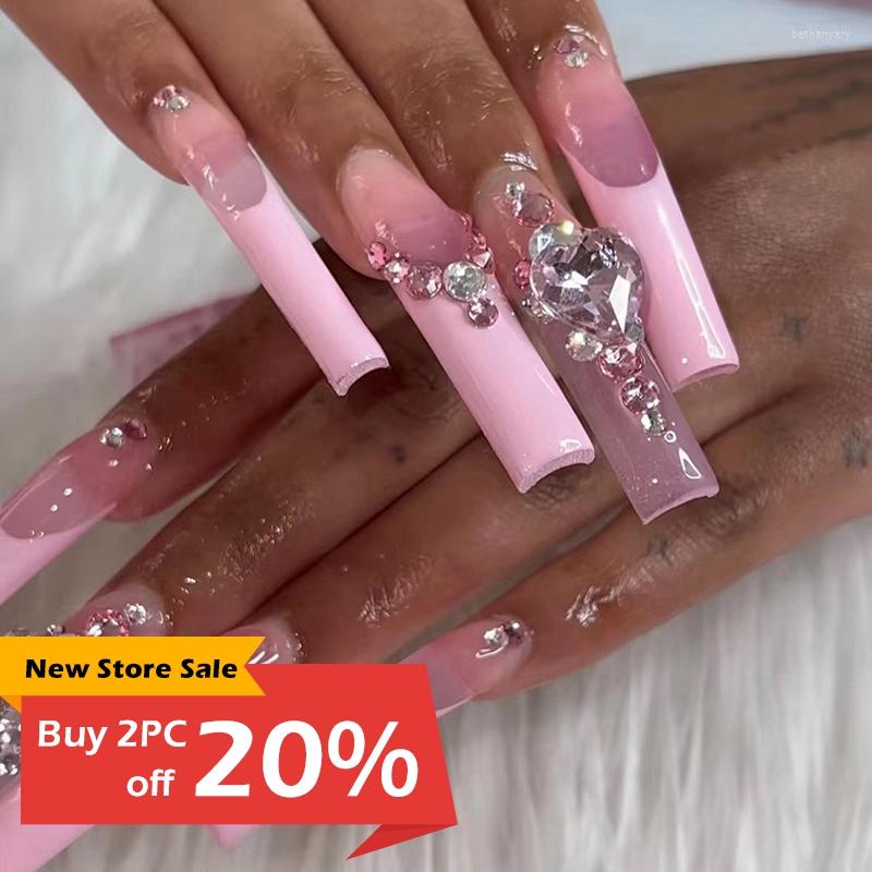 False Nails 24Pcs Fake Long Coffin Wearable Press On Square Head Manicure Full Cover Finished Fingernails, A18
False Nails 24Pcs Fake Long Coffin Wearable Press On Square Head Manicure Full Cover Finished Fingernails, A18
