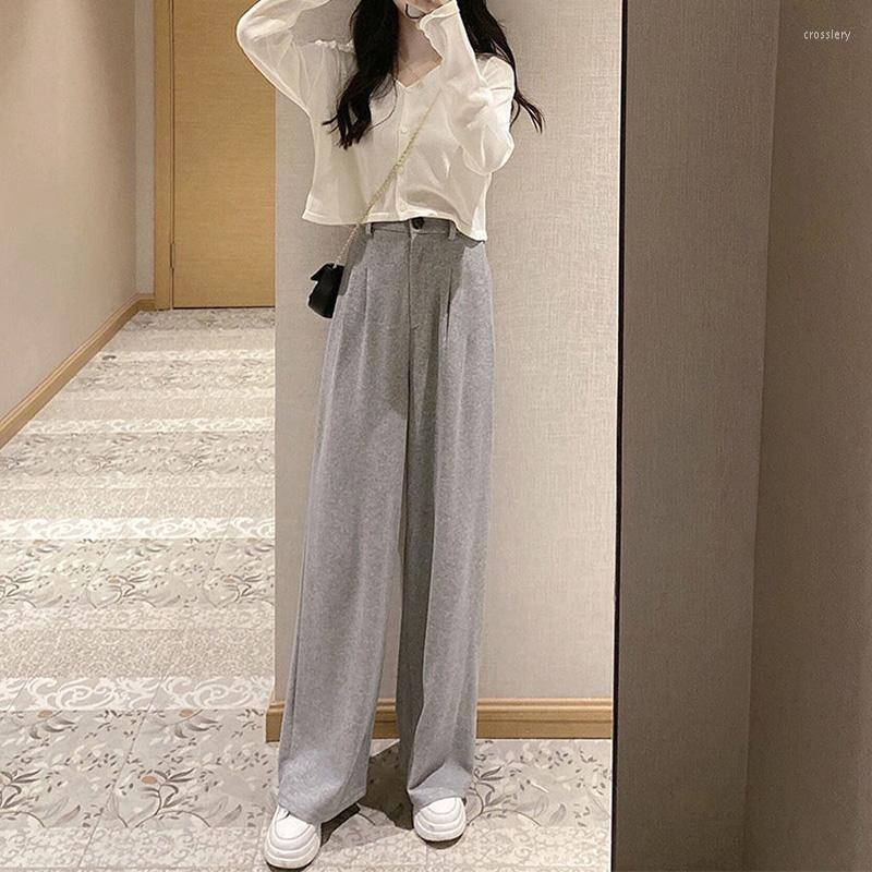 Women' Pants Women Clothes All-match Buttons Solid Color Loose Wide Leg Autumn Office Lady High Waist Soft Trousers Femme Korean Pleated, Gray
Women' Pants Women Clothes All-match Buttons Solid Color Loose Wide Leg Autumn Office Lady High Waist Soft Trousers Femme Korean Pleated, Gray