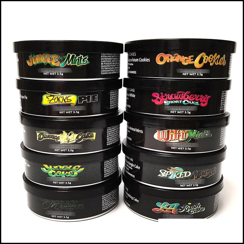 Packing Bottles 10 Types 3.5G Jungle Boy Tuna Can Bottle 100Ml Cali Presstin Cans With Stickers Empty Dry Herb Flower Metal Container Dh1Vm
Packing Bottles 10 Types 3.5G Jungle Boy Tuna Can Bottle 100Ml Cali Presstin Cans With Stickers Empty Dry Herb Flower Metal Container Dh1Vm