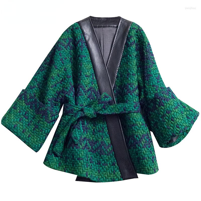 Women' Knits Sweater Cardigan Autumn Winter Top Elegant PU Leather Cardigans Outerwear Chic Korean Fashion Knit Jacket Sueters Mujer, Green
Women' Knits Sweater Cardigan Autumn Winter Top Elegant PU Leather Cardigans Outerwear Chic Korean Fashion Knit Jacket Sueters Mujer, Green