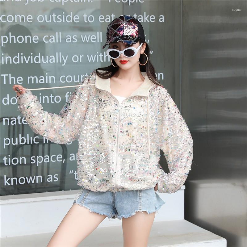 Women's Jackets Runway Women Spring Sequins Embroidery Sunscreen Shirt High Quality Summer Lace Loose Organza Long Sleeve Hooded Coat, 553
Women's Jackets Runway Women Spring Sequins Embroidery Sunscreen Shirt High Quality Summer Lace Loose Organza Long Sleeve Hooded Coat, 553