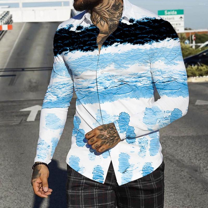 Men' Casual Shirts T Bulk Men Autumn Winter Single Breasted Lapel Full Print Beach Long Sleeve Vacation Outdoor, Blue
Men' Casual Shirts T Bulk Men Autumn Winter Single Breasted Lapel Full Print Beach Long Sleeve Vacation Outdoor, Blue