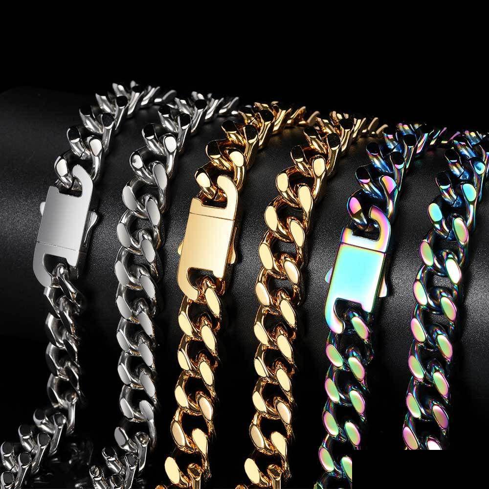 Chains Hip Hop Cuban Link Chain Necklace 18K Real Gold Plated Stainless Steel Jewelry For Men 6Mm 8Mm 10Mm 12Mm 14Mm 16Mm Drop Deliv Dhtu7
Chains Hip Hop Cuban Link Chain Necklace 18K Real Gold Plated Stainless Steel Jewelry For Men 6Mm 8Mm 10Mm 12Mm 14Mm 16Mm Drop Deliv Dhtu7