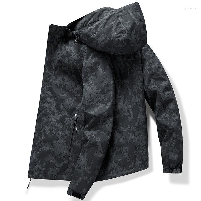 Men's Jackets Fashion 2022 Men's Women Spring Autumn Korean Outdoor Camouflage Thin Zipper Jacket Hat Hooded Clothing Couple, Female - light grey 
Men's Jackets Fashion 2022 Men's Women Spring Autumn Korean Outdoor Camouflage Thin Zipper Jacket Hat Hooded Clothing Couple, Female - light grey