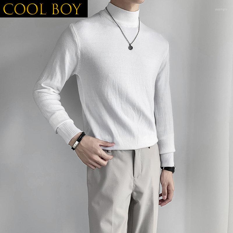 Men's Sweaters J GIRLS England Style Men's Sweater Long Sleeve High Collar Basic Knit Pullovers Black White Casual Slim Fit Jumpers Man
Men's Sweaters J GIRLS England Style Men's Sweater Long Sleeve High Collar Basic Knit Pullovers Black White Casual Slim Fit Jumpers Man